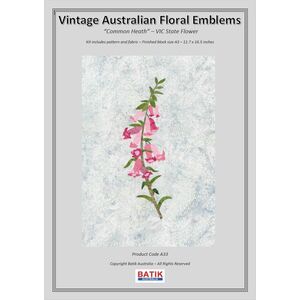 COMMON HEATH Vintage Australian Floral Emblems Applique Kit A33