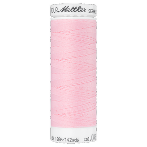 Mettler Seraflex 120, #0082 ICED PINK 130m Elastic Sewing Thread