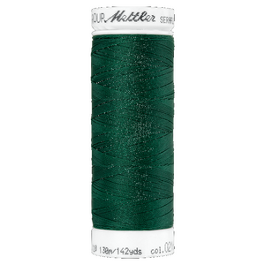 Mettler Seraflex 120, #0216 DARK GREEN 130m Elastic Sewing Thread