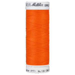 Mettler Seraflex 120, #1428 VIVID ORANGE 130m Elastic Sewing Thread