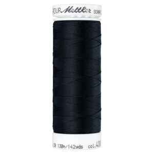 Mettler Seraflex 120, #4000 BLACK 130m Elastic Sewing Thread