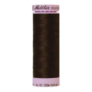Mettler Silk-finish Cotton 50, #1002 VERY DARK BROWN 150m Thread (Old Colour #0712)