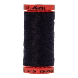 Mettler Metrosene 100, #0821 DARKEST BLUE 500m Corespun Polyester Thread