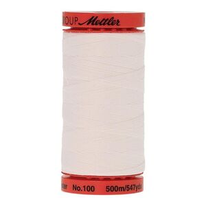 Mettler Metrosene 100, #2000 WHITE 500m Corespun Polyester Thread