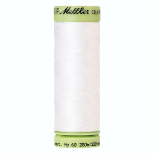 Mettler Silk-finish Cotton 60, #2000 WHITE Thread 200m