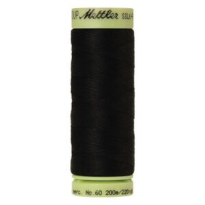 Mettler Silk-finish Cotton 60, #4000 BLACK Thread 200m