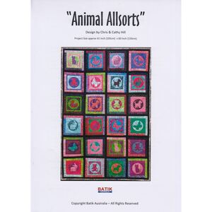Batik Australia Applique Pattern, Animal Allsorts