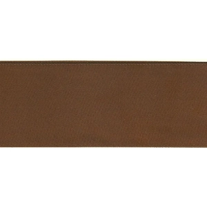 FRIAR BROWN 50mm (Folded) Woven Edge Satin Blanket Binding By The Metre