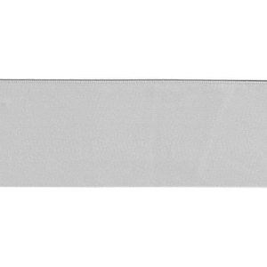 SILVER 50mm (Folded) Woven Edge Satin Blanket Binding By The Metre