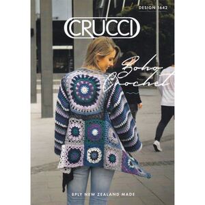 Boho Crochet Jacket Crucci Pattern 1642 for 8 Ply Yarns