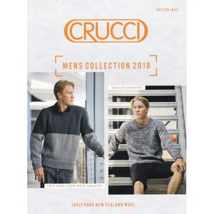 Mens Collection 2018 Crucci Knitting Pattern 1842 for 14 Ply Yarns