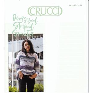 Oversized Striped Sweater Crucci Knitting Pattern 1844 for 8 Ply Yarns