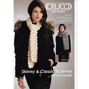 Skinny &amp; Classic Scarves Knitting Pattern 1418 Super Chunky