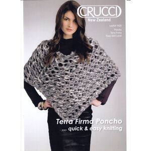 Terra Firma Poncho Crucci Knitting Pattern 1420, Quick &amp; Easy