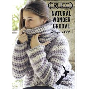 Cowl Neck Sloppy Joe Crucci Knitting Pattern 1540 for 18 Ply Yarn