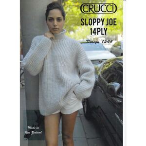 Turtle Neck Mock Rib Sweater Crucci Knitting Pattern 1544