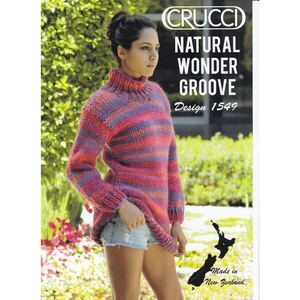 Lady&#39;s Thigh Length Sweater Crucci Knitting Pattern 1549 for 14 Ply Yarn