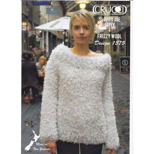 Oversized Sweater Crucci Knitting Pattern 1575 for 14 Ply Yarns
