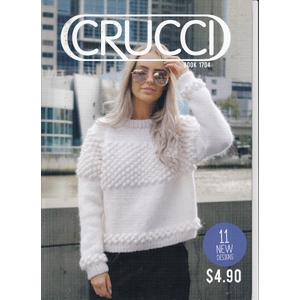 Crucci Knitting Pattern BOOK 1704, 11 New Designs, Jumpers, Shawls, Jackets etc.