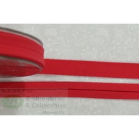 Cotton Bias Binding, 12mm Single Folded, FULL 20 Metre ROLL, RED