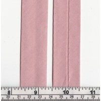 Cotton Bias Binding, 25mm Single Folded, DUSTY PINK (NEW ROSE) Per 20 Metre Roll