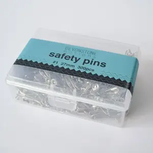 27mm Silver Colour Safety Pins, box of 300