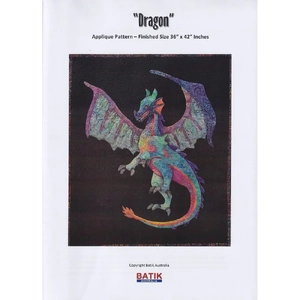 Batik Australia Applique Pattern, DRAGON, (Pattern / instructions only, no fabric)