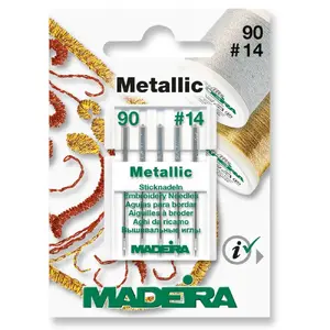 Madeira Metallic Size 90 (14) Sewing Machine Needle, Pkt of 5 Needles