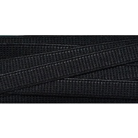 BLACK 12mm Ribbed Non-Roll Elastic, Per Metre (U4341.12)