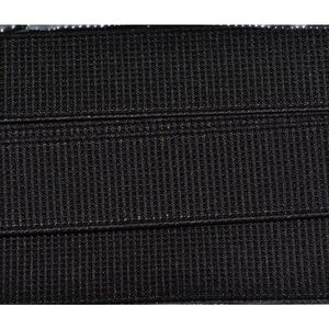 BLACK 32mm Ribbed Non-Roll Elastic, Per Metre