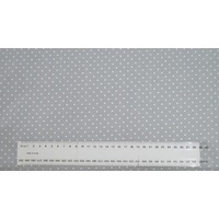 Cotton Fabric Per Metre, 110cm Wide, Small Pin Spot Grey GL6918.13