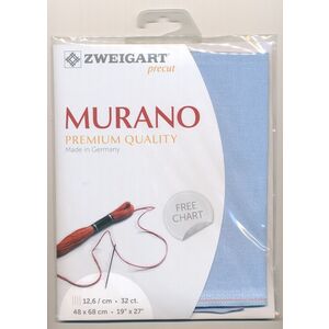 Zweigart Precut Murano Evenweave #3984, 32Ct/12.6St 48x68cm Light Blue