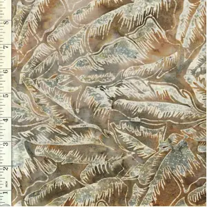 Tan Bali Handpaints Hoffman Batiks Cotton Fabric 110cm wide