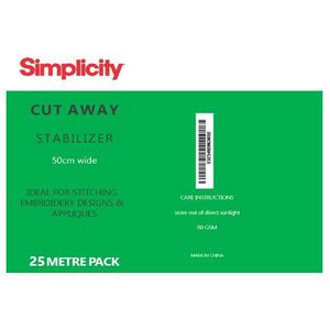 Medium Cut-Away WHITE Embroidery Stabiliser 500mm x 25m Quality Stabiliser