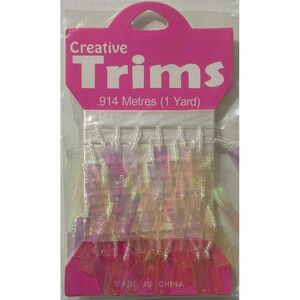 Creative Trims CLEAR Rectangle Drop Trim, 1 Yard Pack (Final Stock)