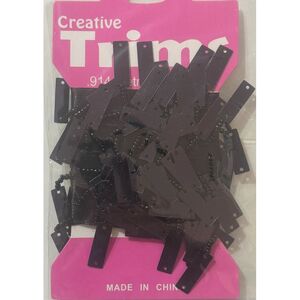 Creative Trims BLACK Rectangle Drop Trim, 1 Yard Pack (Final Stock)