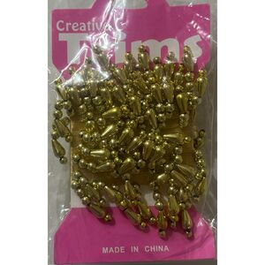 Creative Trims Gold Pearl Drop Trim, 1 Metre Pack (Final Stock)