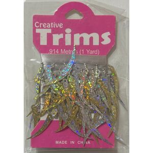 Creative Trims SILVER Tooth Shape Laser Trim, 1 Yard Pack (Final Stock)