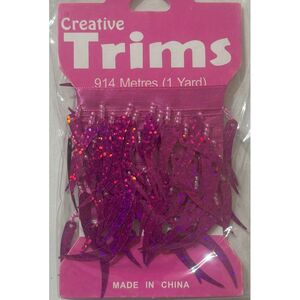 Creative Trims PINK Tooth Shape Laser Trim, 1 Yard Pack (Final Stock)