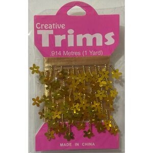 Creative Trims GOLD Flower Drop, 1 Yard Pack (Final Stock)