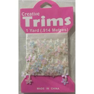 Creative Trims IRIDESCENT Flower Drop, 1 Yard Pack (Final Stock)