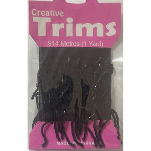 Creative Trims BLACK String Bead Drop, 1 Yard Pack (Final Stock)