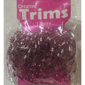 Creative Trims DUSTY PURPLE Elongated Drop, 1 Metre Pack (Final Stock)