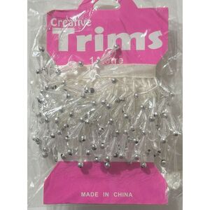 Creative Trims CLEAR Bead Drop, 1 Metre Pack (Final Stock)