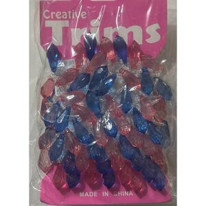 Creative Trims PINK / BLUE Single Faced Drop, 1 Metre Pack (Final Stock)