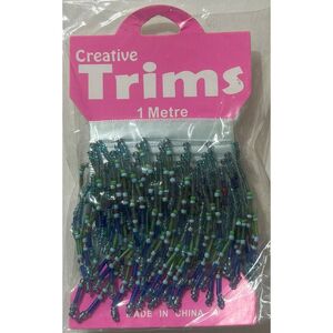 Creative Trims BLUE Multi String Drop, 1 Metre Pack (Final Stock)