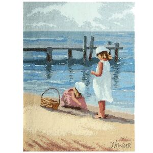 DMC BY THE JETTY Counted Cross Stitch Kit, 22 x 29cm, 16ct Aida, All Included (JV001)