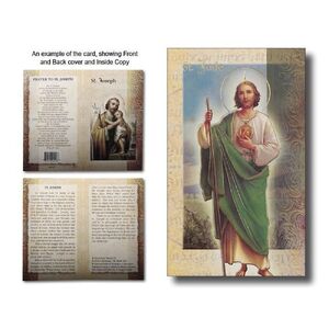 Saint Jude Biography Card 80 x 135mm Folded, Gold Foiled (F5320)