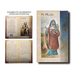 Saint Agatha Biography Card 80 x 135mm Folded, Gold Foiled (F5400)