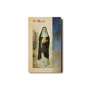 Saint Brigid Biography Card 80 x 135mm Folded, Gold Foiled (F411)